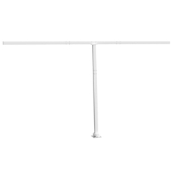 VIDAXL Awning Post Set 450X245 Cm Iron In White