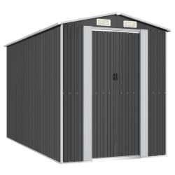 VIDAXL Garden Shed Anthracite 192X357X223 Cm Galvanised Steel