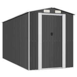 VIDAXL Garden Shed Anthracite 192X440X223 Cm Galvanised Steel