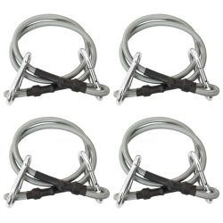 VIDAXL Ropes With Carabiner 4 PCs Rubber