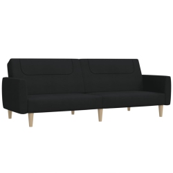 VIDAXL 2-Seater Sofa Bed Fabric In Black