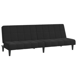 VIDAXL 2-Seater Sofa Bed Velvet In Black