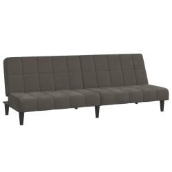 VIDAXL 2-Seater Sofa Bed Dark Velvet In Grey