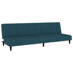 VIDAXL 2-Seater Sofa Bed Velvet In Blue