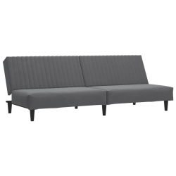 VIDAXL 2-Seater Sofa Bed Dark Velvet In Grey
