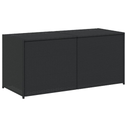 VIDAXL Garden Storage Box 283L Poly Rattan In Black