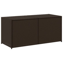 VIDAXL Garden Storage Box 283L Poly Rattan In Brown