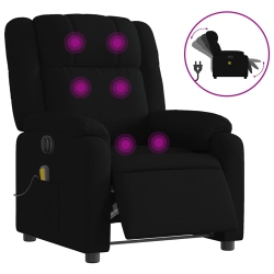 VIDAXL Electric Massage Recliner Chair Fabric In Black
