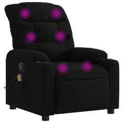 VIDAXL Massage Recliner Chair Fabric In Black