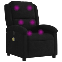 VIDAXL Massage Recliner Chair Velvet In Black