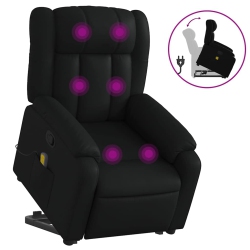 VIDAXL Stand Up Massage Recliner Chair Faux Leather In Black