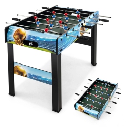 COSTWAY 37 Inches Foosball Table With Removable Legs, 2 Balls And 2 Manual Scorers