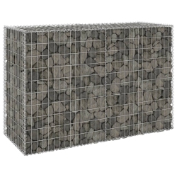 VIDAXL Gabion Wall With Covers Galvanized Steel 59.1"x23.6"x39.4