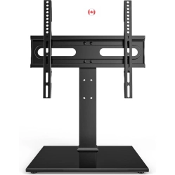 GENER Universal Table Top Tv Stand for 27-55 Inch Tvs | 9-Level Height Adjustable | Tempered Glass Base & Wire Management | Vesa 400X400Mm