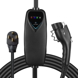 LECTRON Level 2 Ev Charger -Etl Certified, 240V, 40 Amp, Nema 14-50 Plug, 16 Ft Extension Cord & J1772 Cable-Portable Electric Car Charger for J1772
