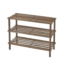 MEHIAZ 3-Tier Wood Shoe Rack, 3-Tier