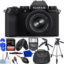FUJIFILM X-S20 Mirrorless Camera With 15-45MM Lens (Black) 16781943 - Bundle