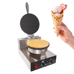 GORILLAROCK Gr-Xcxg1 Waffle Cone Maker Commercial | Waffle Roll Maker | Nonstick Coating | Stainless Steel | 110V