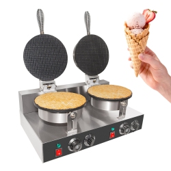 GORILLAROCK Gr-Xcxg2 Waffle Cone Maker | Commercial Double Ice Cream Waffle Cone Maker | Stainless Steel | Nonstick | 110V