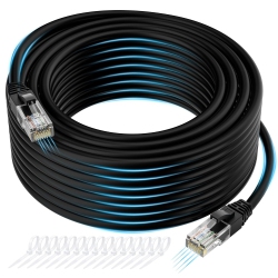 UNKNOWN Cat 6 Ethernet Cable 25 Feet, Cat 6 Internet Cable, Cat6 Patch Cable, Network, Lan, Snagless Rj45 Cord, Supports Cat6/