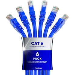 UNKNOWN Cat 6 Ethernet Cable 7 Ft, (6-Pack) Cat6 Cable, LAN Cable, Internet Cable, Patch Cable And Network Cable - Utp