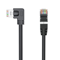 UNKNOWN 90 Degree Cat 6 Ethernet Cable Shielded Left Angle & Right Angle Cat6 Network Cable Rj45 Gigabit Internet