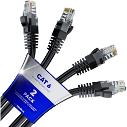 UNKNOWN Cat 6 Ethernet Cable 4 Ft, (2-Pack) Cat6 Cable, LAN Cable, Internet Cable, Patch Cable And Network Cable - Utp