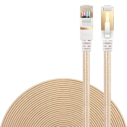 UNKNOWN Cat 7 Ethernet Cable, 10M/33Ft Nylon Braided Cat7 High Speed Professional LAN Cable Plated Plug Stp In Gold