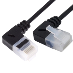 UNKNOWN Ultra Thin Slim Cat6 Ethernet Cable Rj45 Left to Right Angled 25Cm Utp Network Cable Patch Cord 90 Degree Cat6A Lan