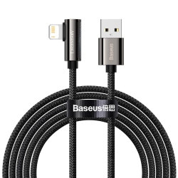 UNKNOWN [Lightning] USB-A to Lightning 2.4A Super Fast Charging Cable & Data Sync Cord USB 90 Degree Right Angle Design