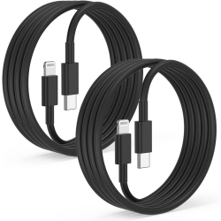 UNKNOWN 2 Pack USB C to Lightning Cable for Apple Iphone 14 13Fast Charger Cord 6 Feet [Apple Mfi Certified], 6Ft Type C In Black