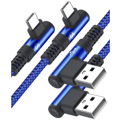 UNKNOWN 90-Degree Type C Charging Cable, [2-Pack, 3.3Ft], Fast Charger Cord With Right-Angled Connectors for Samsung