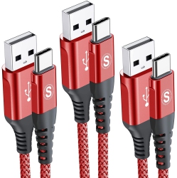 UNKNOWN USB Type C Charger Cable [3Pack, 10Ft+6.6Ft+3.3Ft], Power Charging Cable for Kindle Fire HD 10 9Th 2019 8 10Th 2020