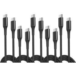 UNKNOWN 5-Pack USB Type-C to C Cables [6Ft, 3.0A Fast Charge] - USB Type C to Type C 60W Pd Fast Charging Extra Long