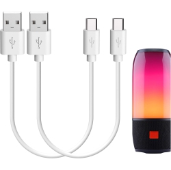UNKNOWN Micro-USB Speakers Short Charger Cable Compatible With Jbl Go2, Flip4, Charge2+, Charge3, Pulse3, Boombox
