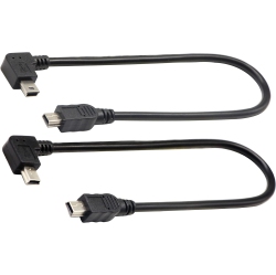 UNKNOWN (2-Pack) USB 2.0 Mini B Male Extender Cable, 90 Degree Right & Left Angled USB 2.0 Mini B Male to Male