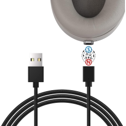UNKNOWN Snap Quick Connect Charger Cable Compatible With Sony Wh-1000Xm4 Xb910N Xb900N Ch710N, USB Replacement Magnetic
