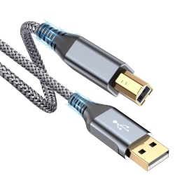 UNKNOWN Printer Cable 10Ft, USB Printer Cord USB 2.0 Type A Male to B Male Cable Scanner Cord High Speed Compatible