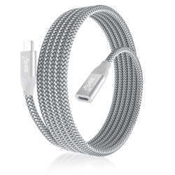 UNKNOWN USB Type C Extension Cable 6.6Ft, USB-C 3.1 Gen2 10GBps Female Male Extended Adapter, Thunderbolt 3 Extender
