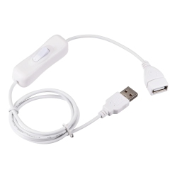 UNKNOWN USB Cable With On/off Switch, USB Male to Female Extension Cord 1M White, for Led Desk Lamp Led Strip, Pack