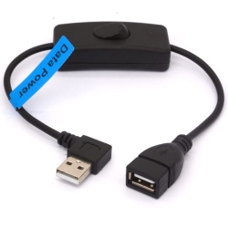 UNKNOWN USB Extension Cable With On/off Switch, 90 Degree Down Angle USB 2.0 Male to Female Extender Cord Support Data