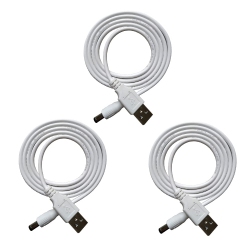 UNKNOWN 3 PCs Extension Cable USB to Dc Cable - 5V USB 2.0 Port Male to Dc 5V Male 5.5MM X 2.1MM Power Cord In White