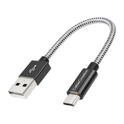 UNKNOWN [5-Pack] Short USB to Micro USB Cable 6 Inch, USB2.0 Micro USB Charging Cable Triple Shielded Works