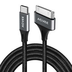 UNKNOWN 2 Pack 3Ft USB-C to 30 Pin Cable for Old Iphone 4/4S Ipad 1/2/3 Ipod, Braided Metal Shell Type-C to 30Pin Adapter