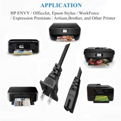 UNKNOWN Deskjet 4155 Power Cord Printer Ac Power Cable Compatible for HP Deskjet 6940 4155 3755 3634 3632 3054 2755 2655 2622