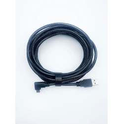 UNKNOWN Inewteck 16Ft Nylon Braided Cable, Male to Male, USB 3.2 Gen 1 Cable, 1-5 GBps 3A, USB C End Has A 90 Degree Angle