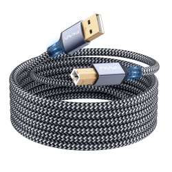 UNKNOWN Printer Cable - USB Printer Cable 20 Feet Printer Cable to USB [Aluminum Shell, Nylon Braided] High-Speed Printer
