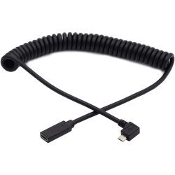 UNKNOWN USB C Keyboard Mouse Stretch Coiled Cable for Gaming Keyboard, Micro USB Male to Type C Female Extension Power