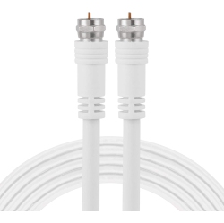 UNKNOWN Rg6 Coaxial Cable, 25 Ft. F-Type Connectors, Double Shielded Coax, Input Output, Low Loss Coax, Ideal for Tv