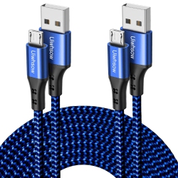 UNKNOWN Micro USB Charger Cable [2-Pack, 10Ft] Android USB to Micro Cable Nylon Braided Charging Cable Compatible With Samsung